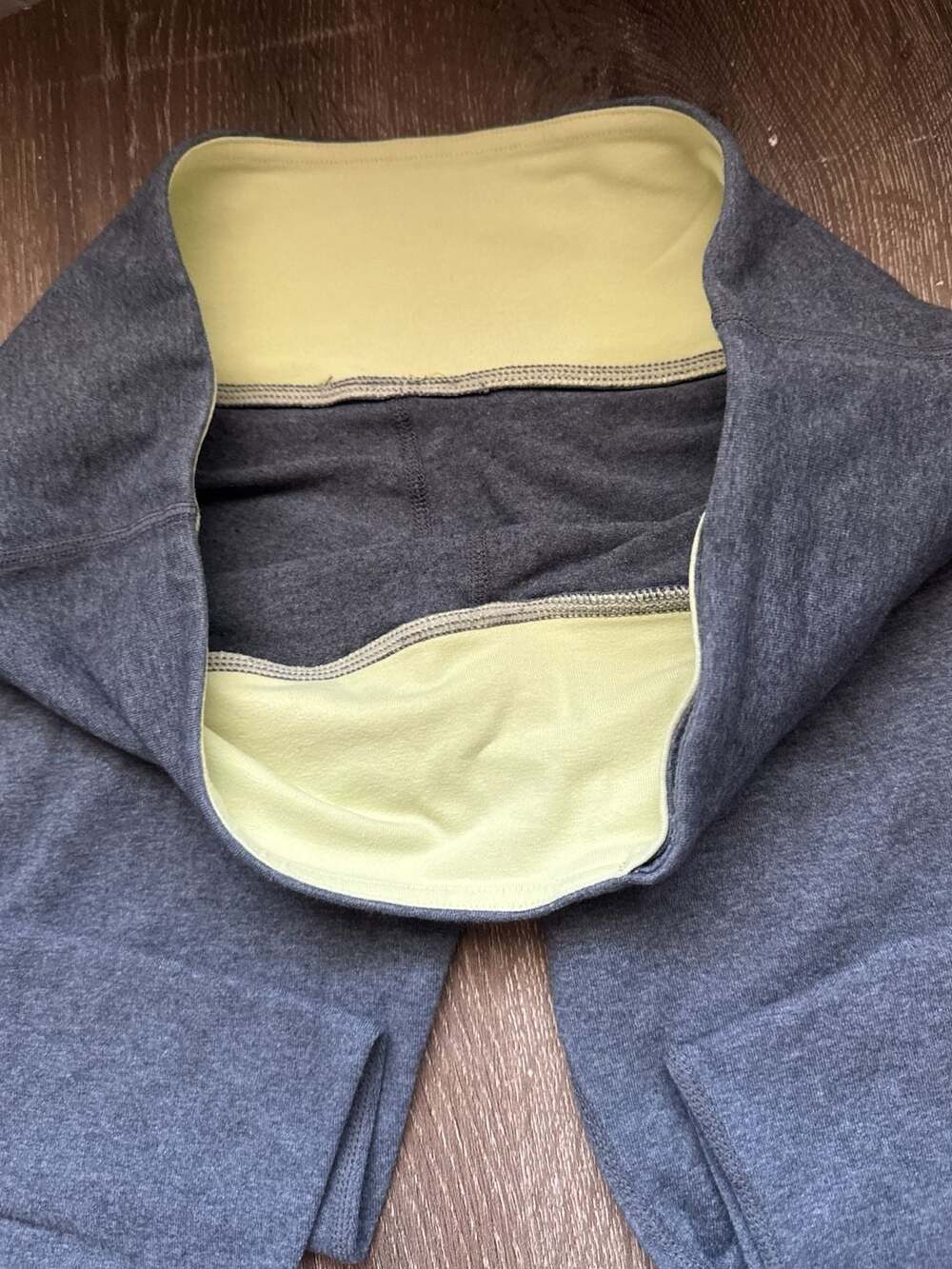 Lululemon Still Falling Crop Leggings Charcoal Gray Green Size 6 - Picture 2 of 8